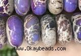 CDE1290 15.5 inches 6*12mm rondelle sea sediment jasper beads