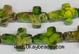 CDE131 15.5 inches 15*20mm cross dyed sea sediment jasper beads