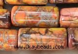 CDE1350 15.5 inches 8*16mm tube sea sediment jasper beads