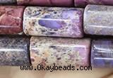 CDE1351 15.5 inches 8*16mm tube sea sediment jasper beads