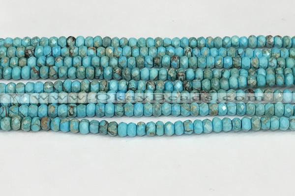 CDE1395 15.5 inches 2.5*4mm faceted rondelle sea sediment jasper beads