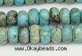 CDE1400 15.5 inches 3*4mm rondelle sea sediment jasper beads