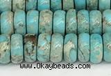 CDE1403 15.5 inches 2.5*6mm rondelle sea sediment jasper beads