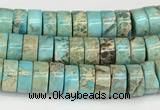 CDE1407 15.5 inches 3*6mm heishi sea sediment jasper beads wholesale