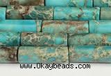 CDE1424 15.5 inches 4*13mm tube sea sediment jasper beads wholesale