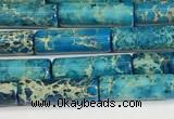 CDE1425 15.5 inches 4*13mm tube sea sediment jasper beads wholesale