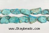 CDE1434 25*35mm - 35*45mm freefrom sea sediment jasper slab beads