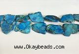 CDE1435 25*35mm - 35*45mm freefrom sea sediment jasper slab beads