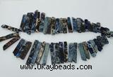 CDE1503 Top drilled 8*20mm - 10*55mm sticks sea sediment jasper beads