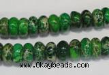 CDE161 15.5 inches 6*10mm rondelle dyed sea sediment jasper beads