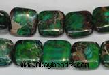 CDE193 15.5 inches 14*14mm square dyed sea sediment jasper beads