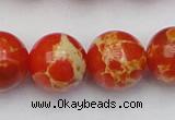 CDE2009 15.5 inches 22mm round dyed sea sediment jasper beads