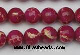 CDE2036 15.5 inches 10mm round dyed sea sediment jasper beads