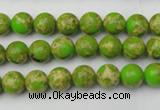 CDE2066 15.5 inches 4mm round dyed sea sediment jasper beads