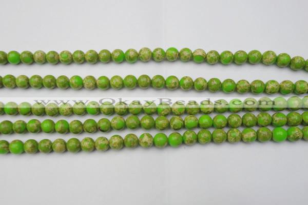 CDE2066 15.5 inches 4mm round dyed sea sediment jasper beads