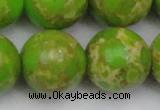 CDE2076 15.5 inches 24mm round dyed sea sediment jasper beads