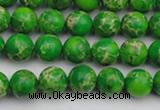 CDE2220 15.5 inches 4mm round dyed sea sediment jasper beads