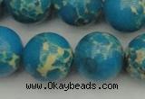 CDE2238 15.5 inches 18mm round dyed sea sediment jasper beads