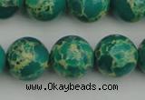 CDE2247 15.5 inches 14mm round dyed sea sediment jasper beads