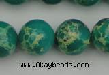 CDE2248 15.5 inches 16mm round dyed sea sediment jasper beads