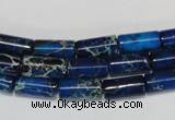 CDE226 15.5 inches 6*12mm tube dyed sea sediment jasper beads