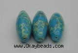 CDE2301 16*38mm rice sea sediment jasper beads wholesale