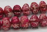 CDE24 15.5 inches 10*14mm pumpkin dyed sea sediment jasper beads