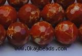 CDE2500 15.5 inches 14mm faceted round dyed sea sediment jasper beads