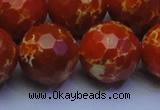 CDE2504 15.5 inches 22mm faceted round dyed sea sediment jasper beads