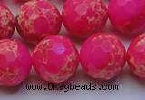 CDE2509 15.5 inches 18mm faceted round dyed sea sediment jasper beads