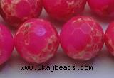 CDE2512 15.5 inches 24mm faceted round dyed sea sediment jasper beads