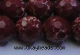 CDE2531 15.5 inches 20mm faceted round dyed sea sediment jasper beads