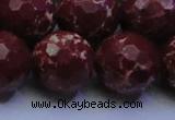 CDE2532 15.5 inches 22mm faceted round dyed sea sediment jasper beads