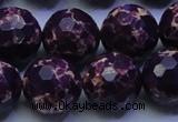 CDE2538 15.5 inches 20mm faceted round dyed sea sediment jasper beads