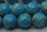 CDE2550 15.5 inches 16mm faceted round dyed sea sediment jasper beads