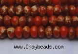 CDE2600 15.5 inches 5*8mm rondelle dyed sea sediment jasper beads