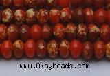 CDE2601 15.5 inches 7*10mm rondelle dyed sea sediment jasper beads