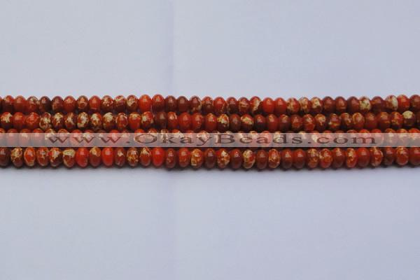 CDE2602 15.5 inches 8*12mm rondelle dyed sea sediment jasper beads