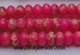 CDE2609 15.5 inches 7*10mm rondelle dyed sea sediment jasper beads