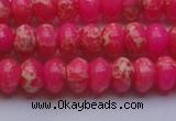 CDE2611 15.5 inches 10*14mm rondelle dyed sea sediment jasper beads