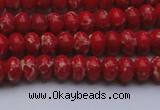 CDE2616 15.5 inches 5*8mm rondelle dyed sea sediment jasper beads