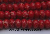 CDE2618 15.5 inches 8*12mm rondelle dyed sea sediment jasper beads