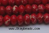 CDE2620 15.5 inches 12*16mm rondelle dyed sea sediment jasper beads