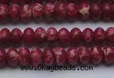 CDE2624 15.5 inches 5*8mm rondelle dyed sea sediment jasper beads