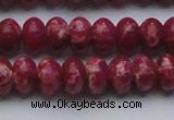 CDE2628 15.5 inches 12*16mm rondelle dyed sea sediment jasper beads