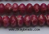 CDE2629 15.5 inches 13*18mm rondelle dyed sea sediment jasper beads