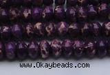 CDE2632 15.5 inches 5*8mm rondelle dyed sea sediment jasper beads