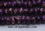 CDE2633 15.5 inches 7*10mm rondelle dyed sea sediment jasper beads