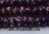 CDE2635 15.5 inches 10*14mm rondelle dyed sea sediment jasper beads