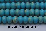 CDE2640 15.5 inches 5*8mm rondelle dyed sea sediment jasper beads